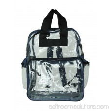 DALIX Small Clear Backpack Transparent PVC Security Security School Bag in Teal
